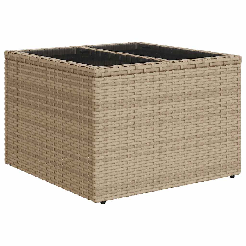 vidaXL Σετ Καναπέ Κήπου με μαξιλάρι 7 pcs Μπεζ Πολυ ράταν