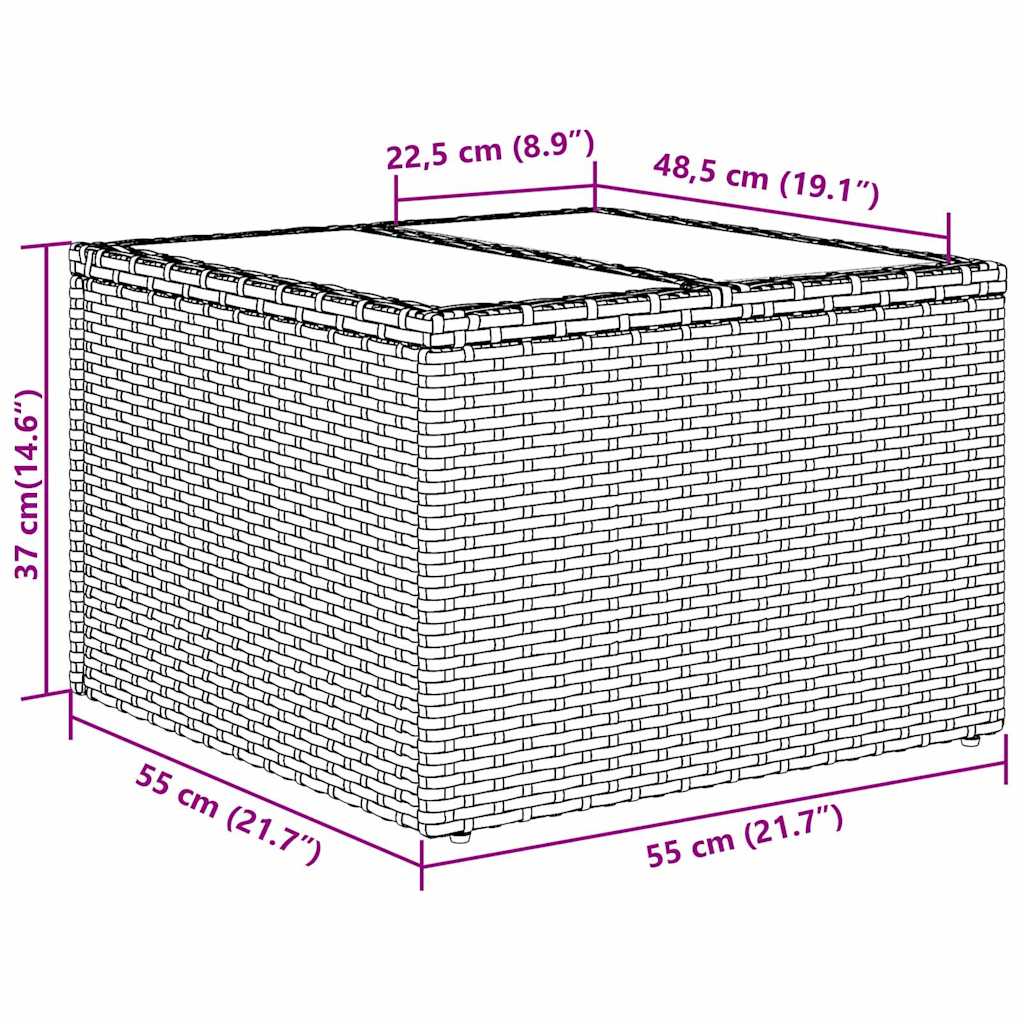vidaXL Σετ Καναπέ 9 τμχ. Μαύρο συνθετικό ρατάν