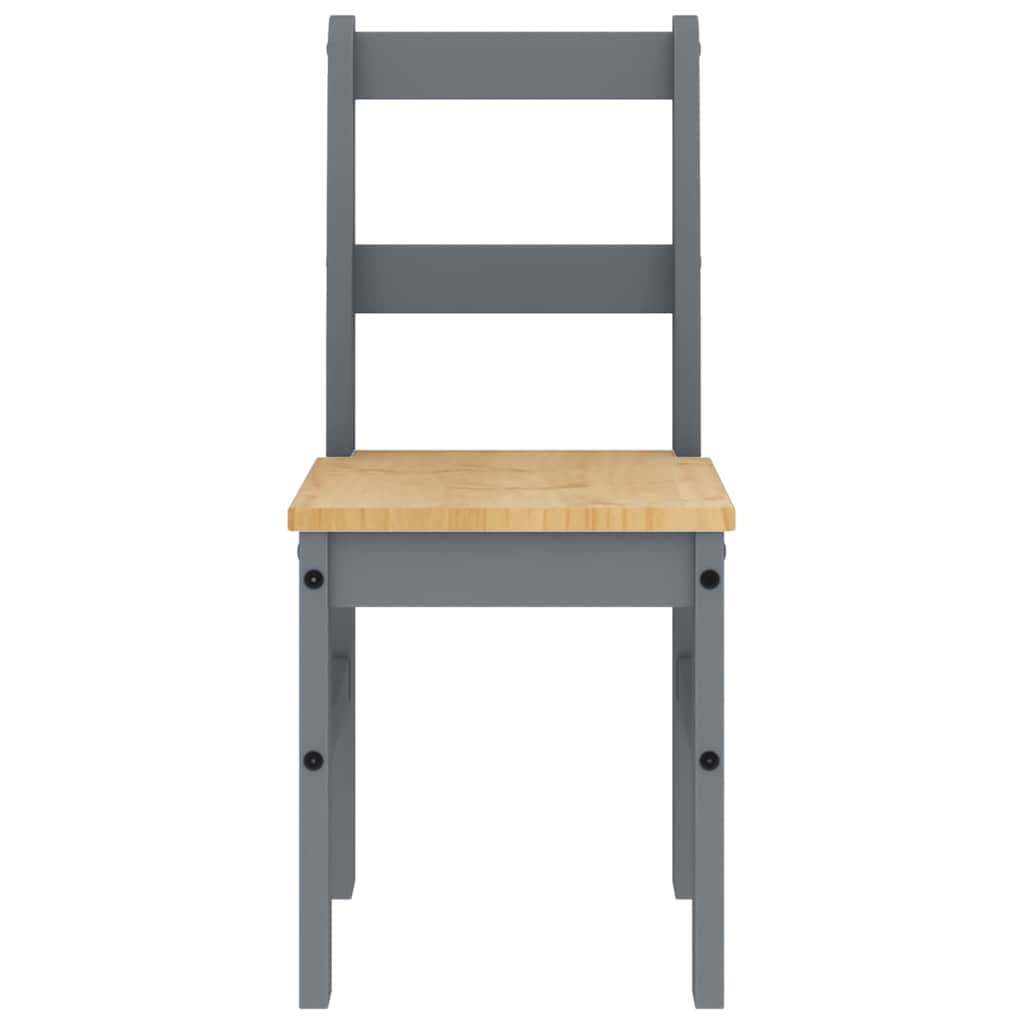 vidaXL Σετ Τραπεζαρίας 7 Τεμαχίων Panama από Μασίφ Ξύλο Πεύκου Γκρι