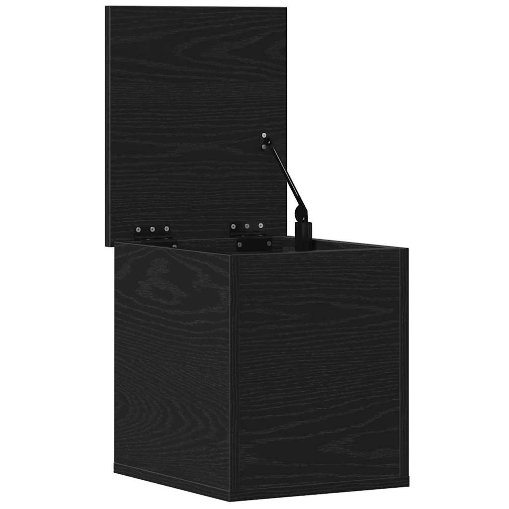 vidaXL Κουτί αποθήκευσης Μαύρη Οξυά 30 x 35 x 35 cm Επεξεργασμένο ξύλο