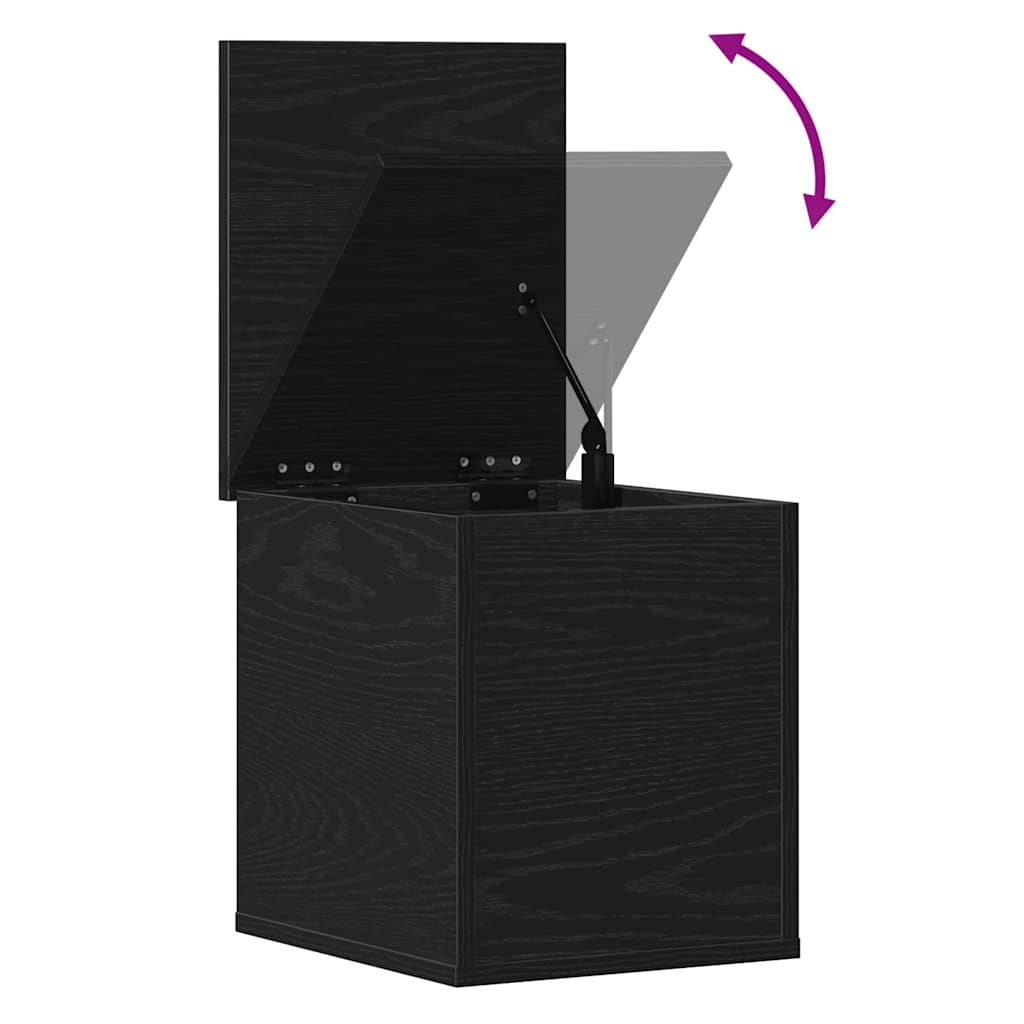 vidaXL Κουτί αποθήκευσης Μαύρη Οξυά 30 x 35 x 35 cm Επεξεργασμένο ξύλο