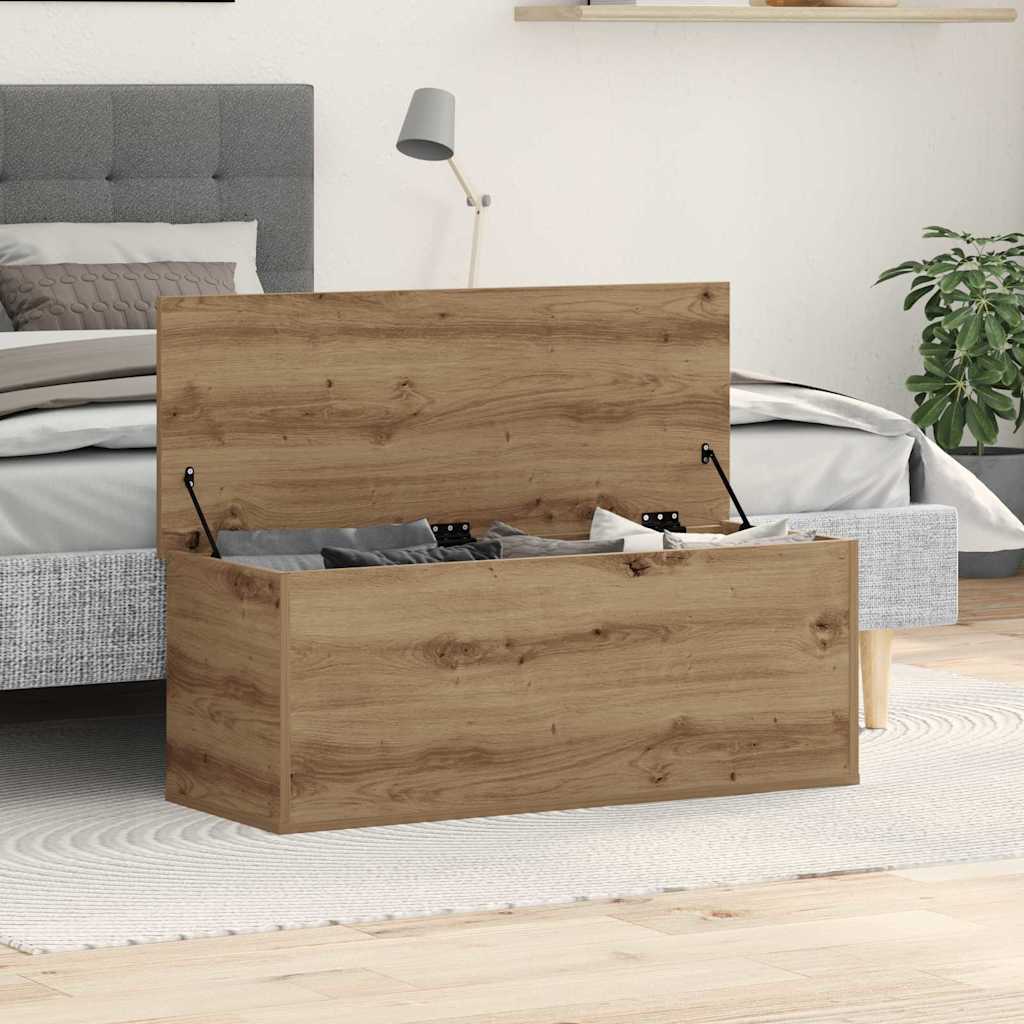vidaXL Κουτί αποθήκευσης με αποθήκευση Artisan Oak 90 x 35 x 35 cm