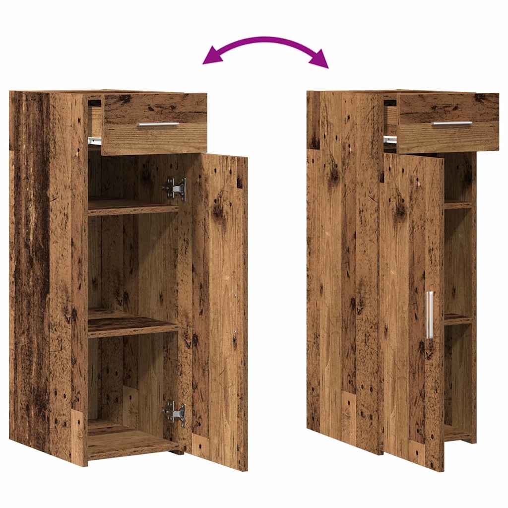 vidaXL Πλαϊνό γραφείο με συρτάρι Παλιό ξύλο 30 x 42,5 x 93 εκ.