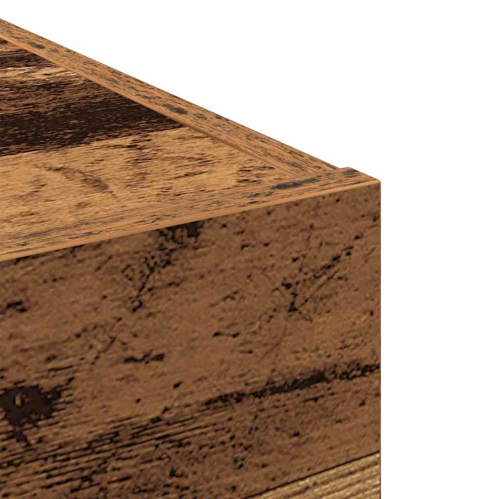 vidaXL Πλαϊνό γραφείο με συρτάρι Παλιό ξύλο 50 x 42,5 x 93 εκ.