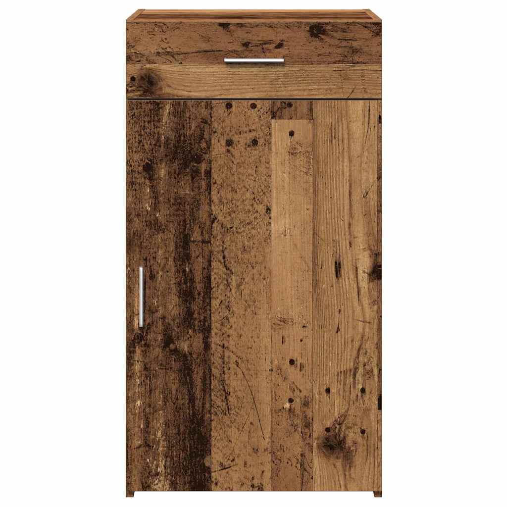 vidaXL Πλαϊνό γραφείο με συρτάρι Παλιό ξύλο 50 x 42,5 x 93 εκ.