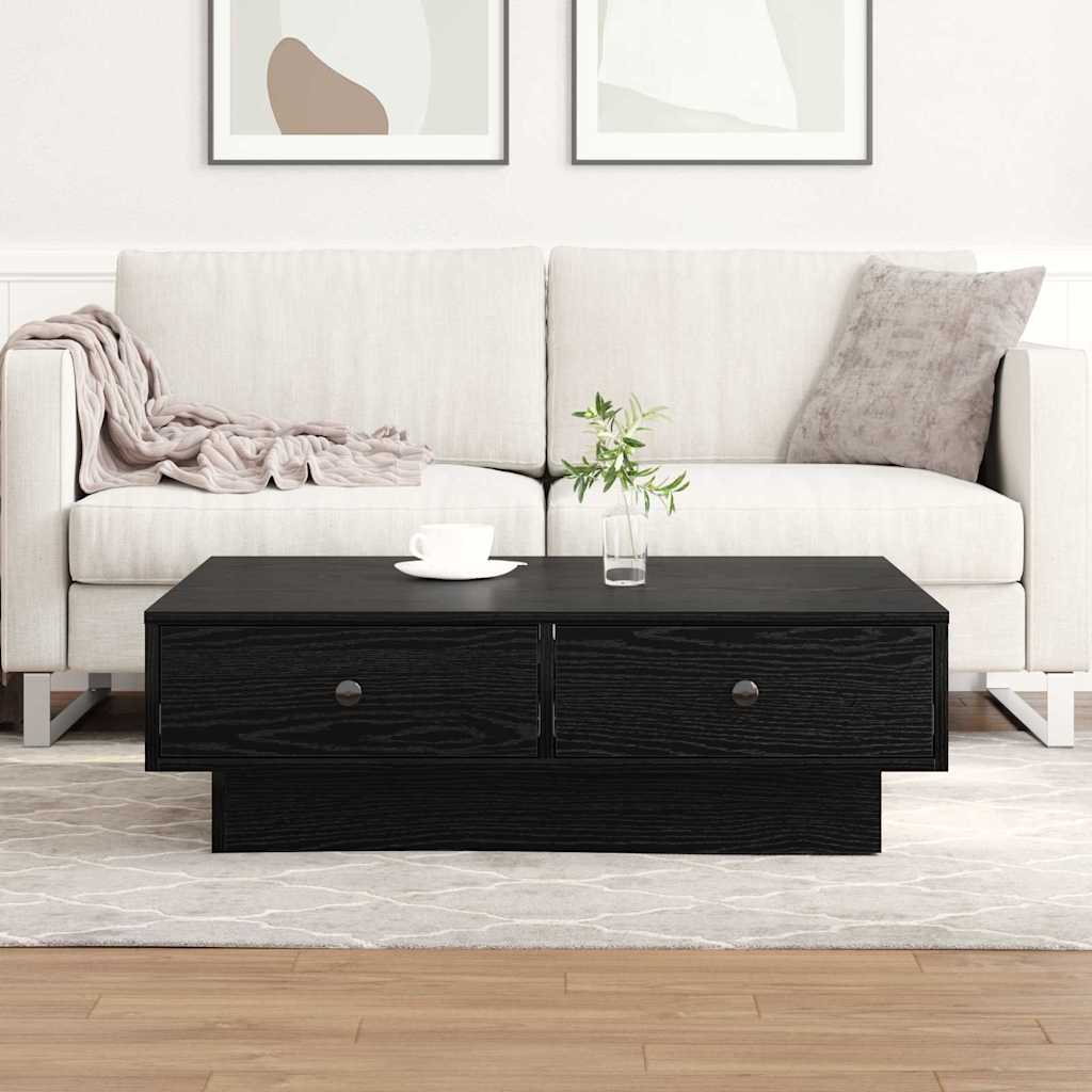 vidaXL Τραπεζάκι σαλονιού Μαύρη Οξυά 90 x 90 x 28 cm