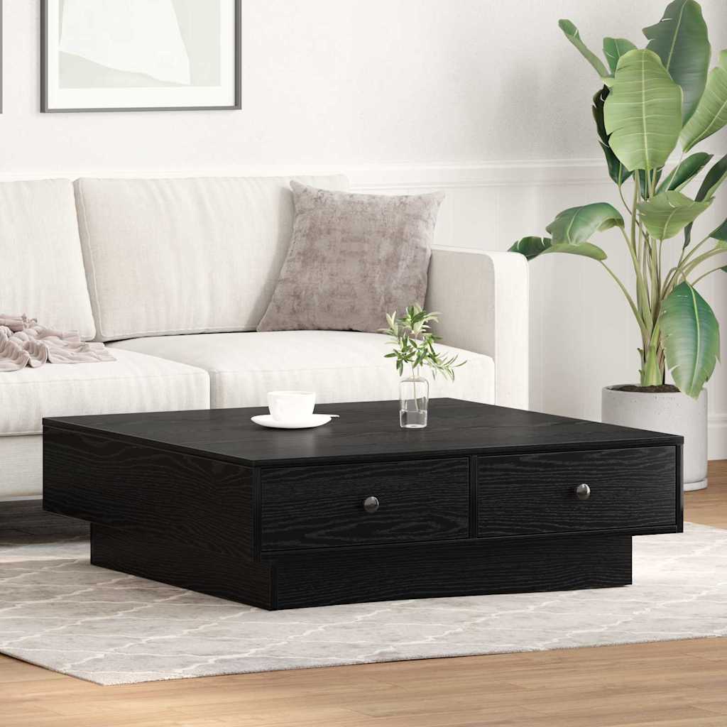 vidaXL Τραπεζάκι σαλονιού Μαύρη Οξυά 90 x 90 x 28 cm