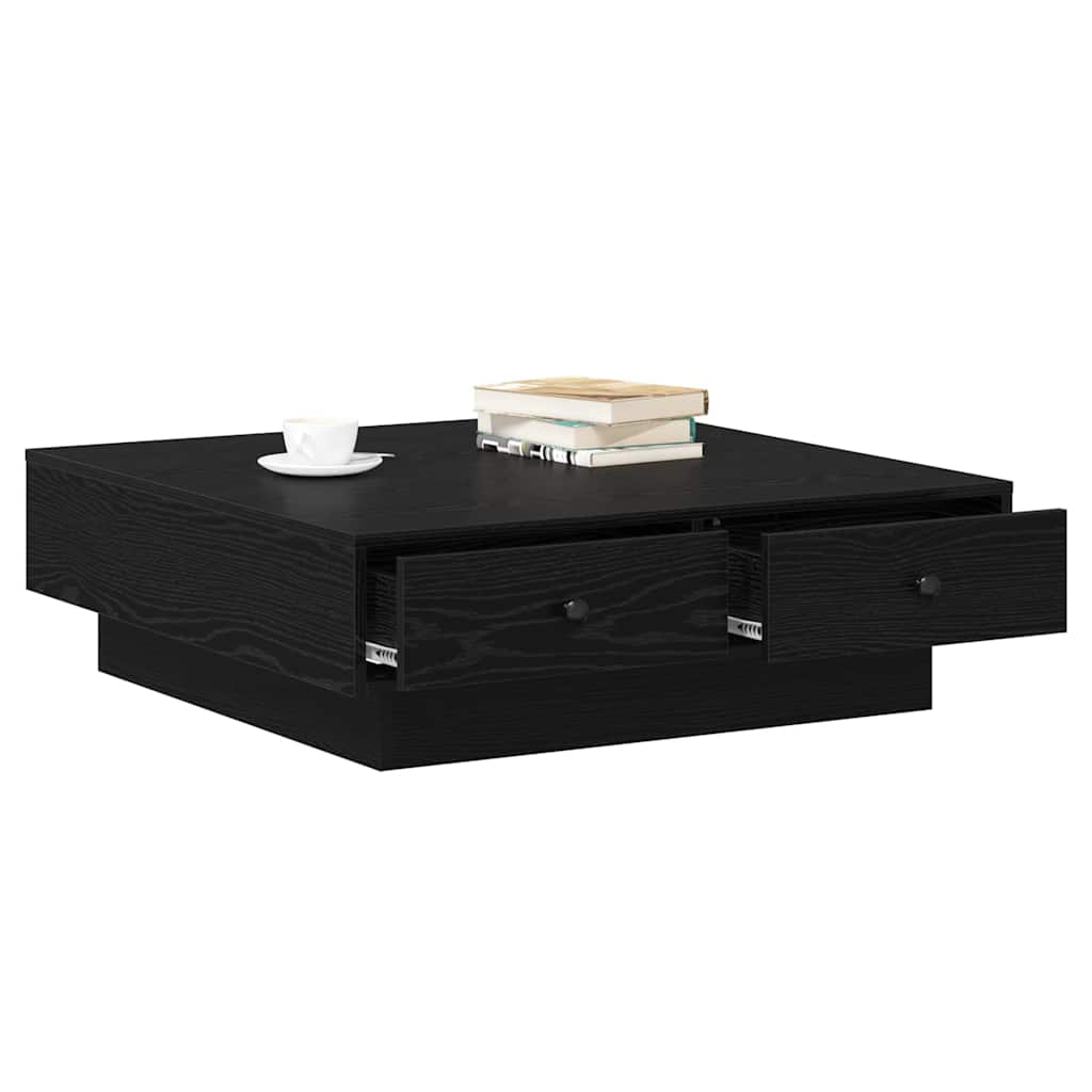 vidaXL Τραπεζάκι σαλονιού Μαύρη Οξυά 90 x 90 x 28 cm