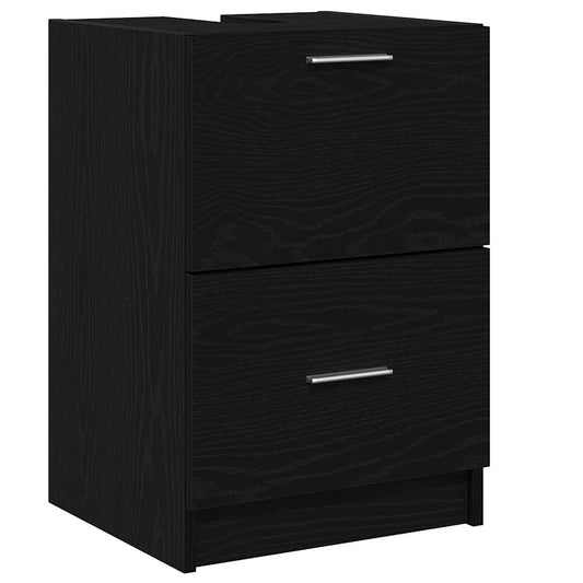 vidaXL Ντουλάπι Μπάνιου Μαύρη Οξυά 40 x 37 x 59 cm Επεξεργασμένο ξύλο