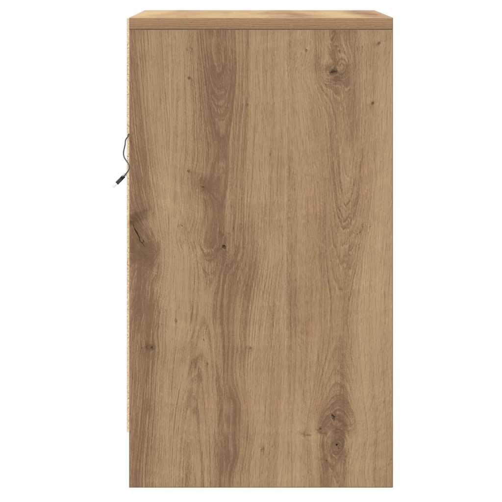 vidaXL Κομοδίνο Artisan Oak 38 x 34 x 61 εκ. Επεξεργασμένο ξύλο