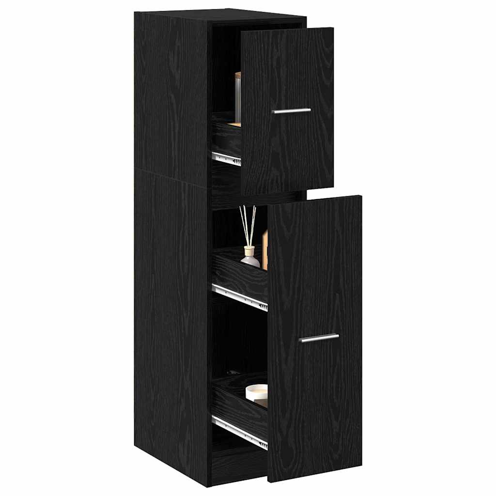 vidaXL Φαρμακοποιϊκή Ντουλάπα Μαύρη δρυς 30 x 41 x 118 εκ.