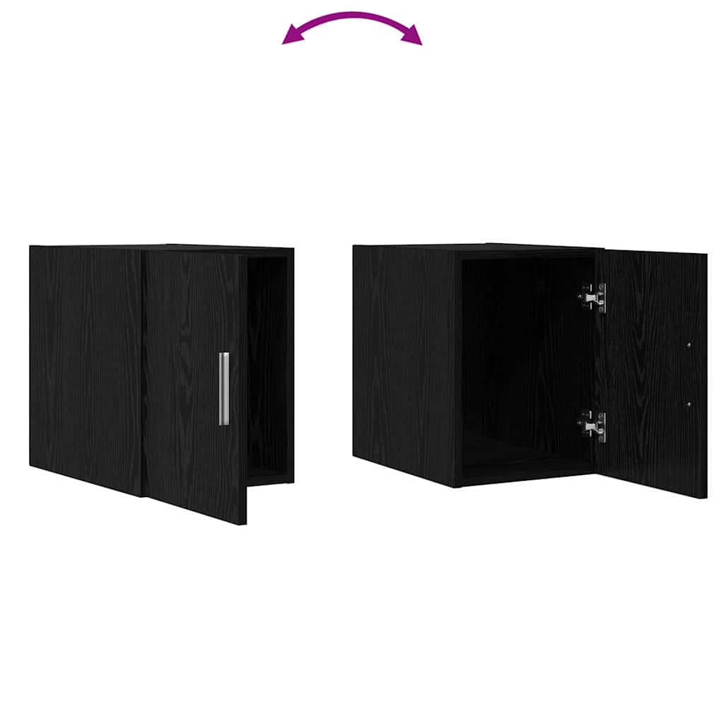 vidaXL Τοίχου Ντουλάπα Επιτοίχιο Μαύρη Οξυά 30 x 42.5 x 39.5 εκ