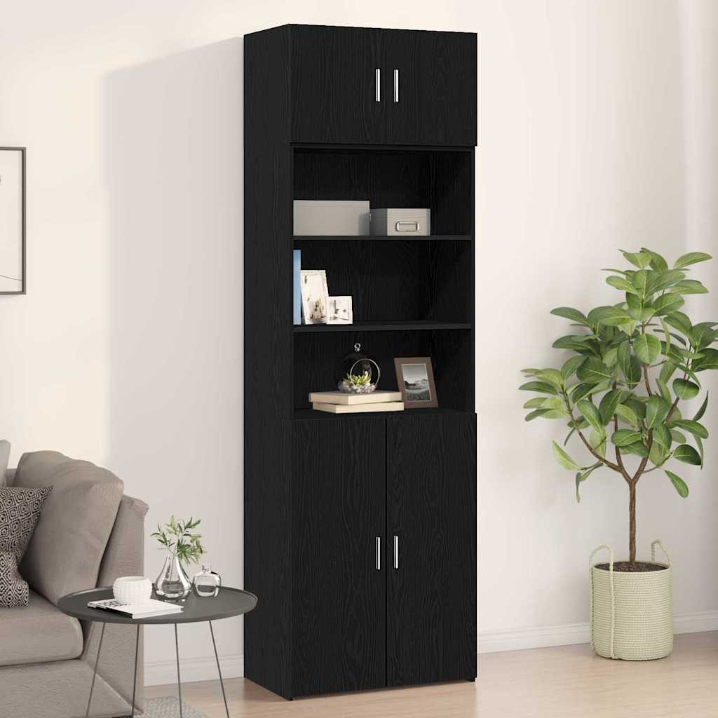 vidaXL Ντουλάπα Τοίχου Επιτοίχιο Μαύρη δρυς 70 x 42.5 x 40 εκ.