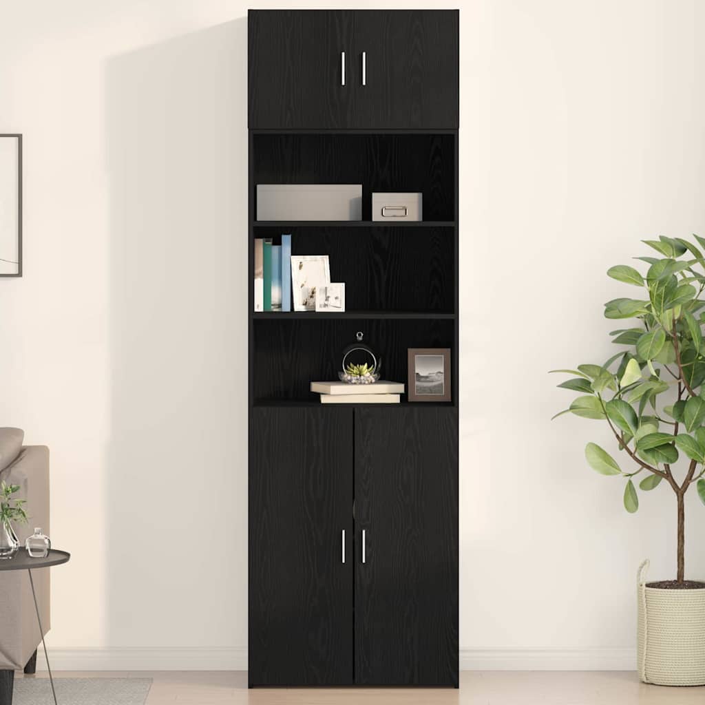 vidaXL Ντουλάπα Τοίχου Επιτοίχιο Μαύρη δρυς 70 x 42.5 x 40 εκ.
