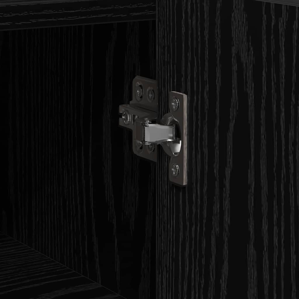 vidaXL Γραφείο Μαύρη Οξυά 45 x 35 x 75 εκ Επεξεργασμένο ξύλο