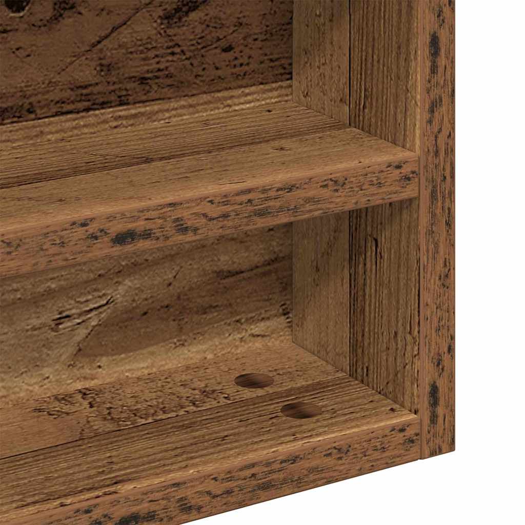 vidaXL Βιτρίνα με ράφι Παλιό ξύλο 100 x 8,5 x 75 cm Επεξεργασμένο ξύλο