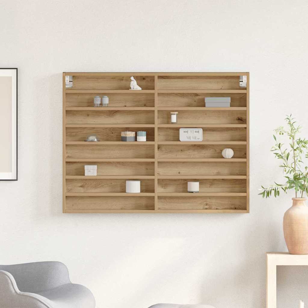 vidaXL Βιτρίνα Artisan Oak 100 x 8,5 x 75 cm Επεξεργασμένο ξύλο