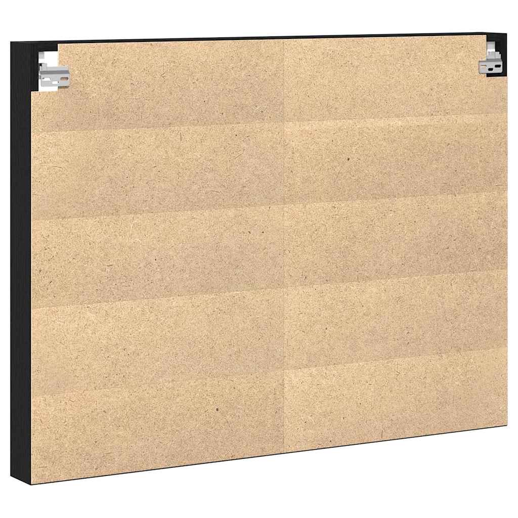 vidaXL Βιτρίνα με ράφι Μαύρη Οξυά 100 x 8,5 x 75 cm Επεξεργασμένο ξύλο