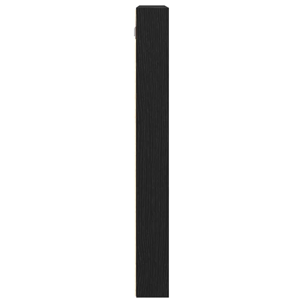 vidaXL Βιτρίνα με ράφι Μαύρη Οξυά 100 x 8,5 x 75 cm Επεξεργασμένο ξύλο