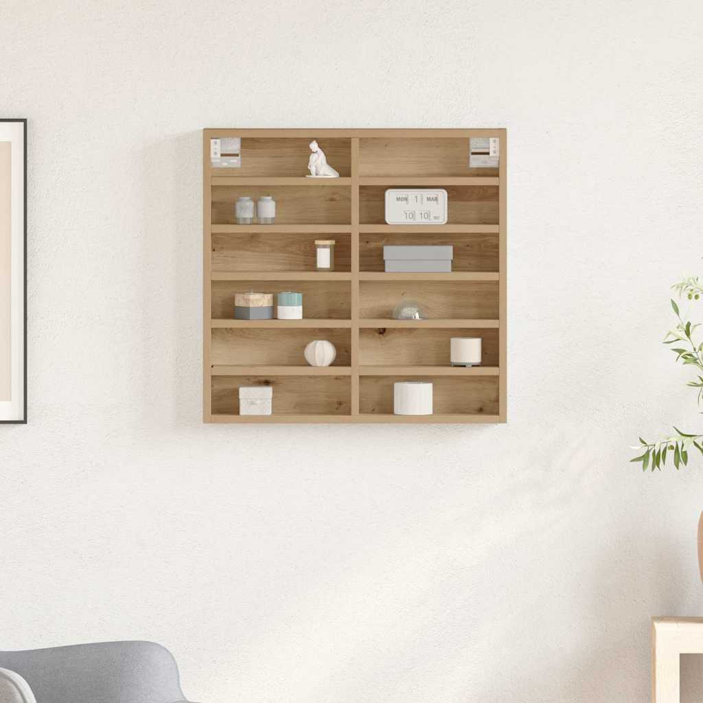 vidaXL Βιτρίνα με ράφι Artisan Oak 60 x 8,5 x 58 εκ Επεξεργασμένο ξύλο