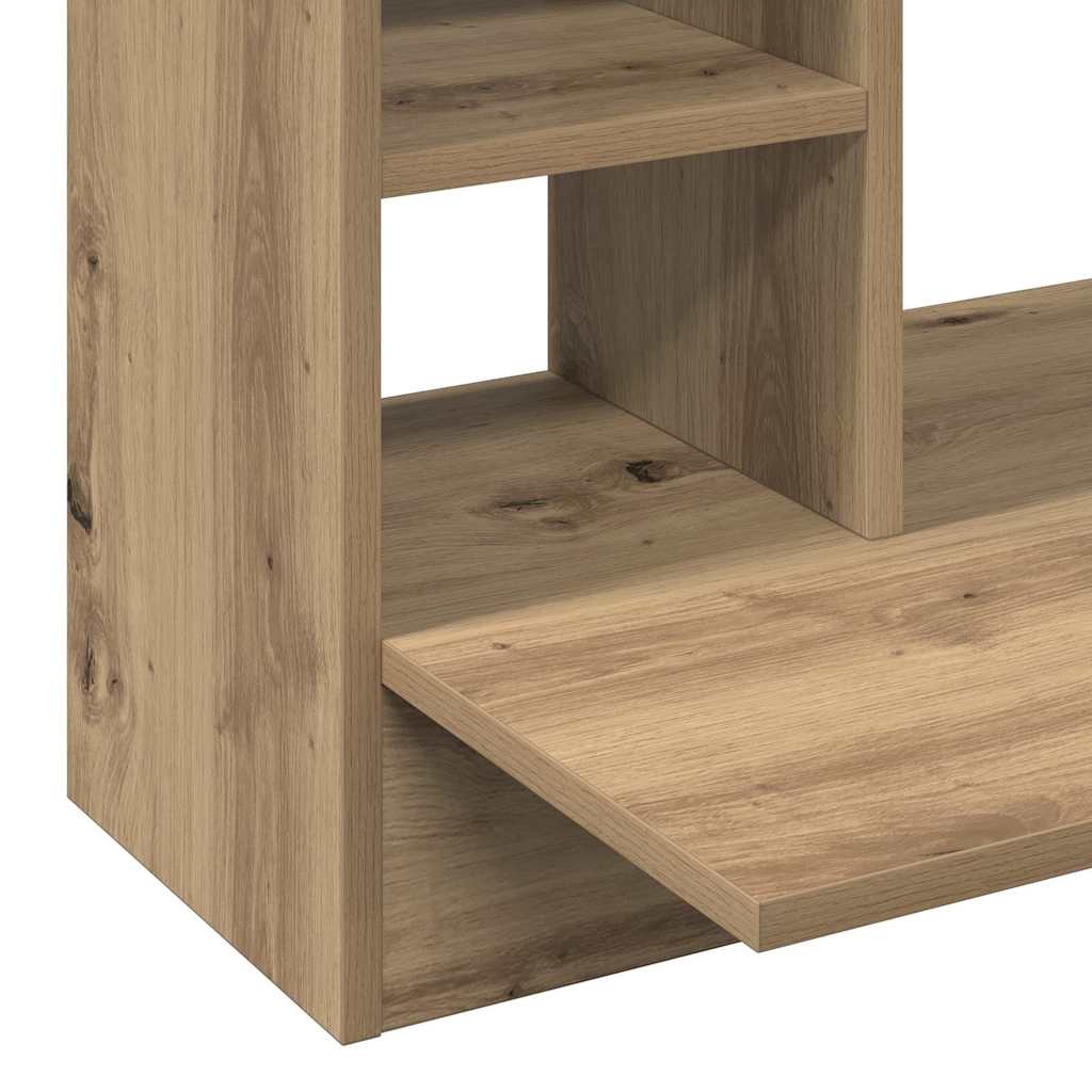 vidaXL Επιτοίχιο γραφείο με ράφι artisan δρυς 105 x 48 x 75 εκ.