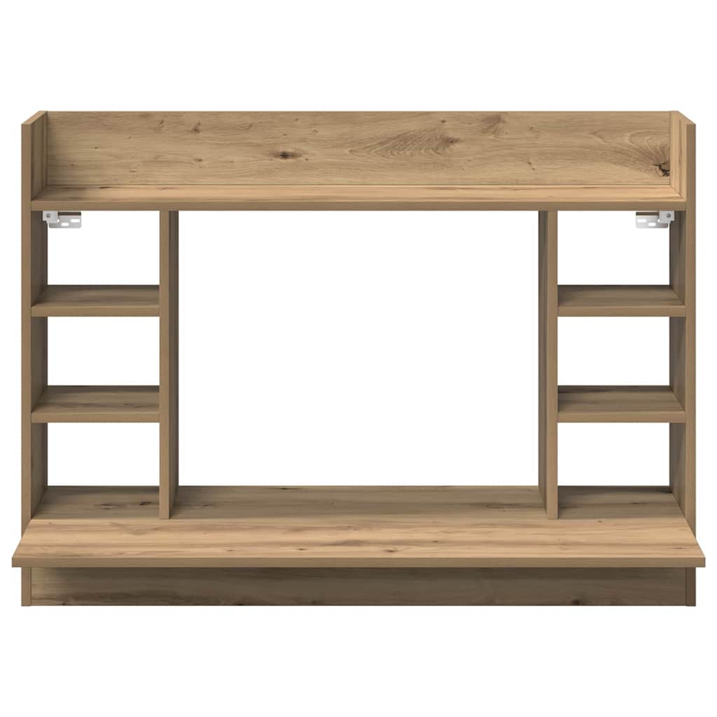 vidaXL Επιτοίχιο γραφείο με ράφι artisan δρυς 105 x 48 x 75 εκ.