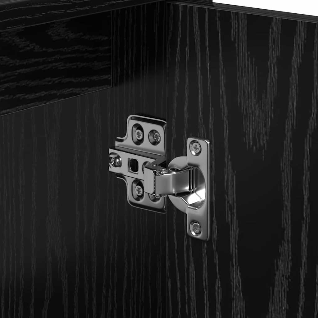 vidaXL Ντουλάπα Νιπτήρα Μαύρη Οξυά 63 x 29 x 55 cm Επεξεργασμένο ξύλο