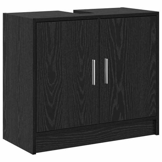 vidaXL Ντουλάπι Μπάνιου Μαύρη Οξυά 63 x 29 x 55 cm Επεξεργασμένο ξύλο