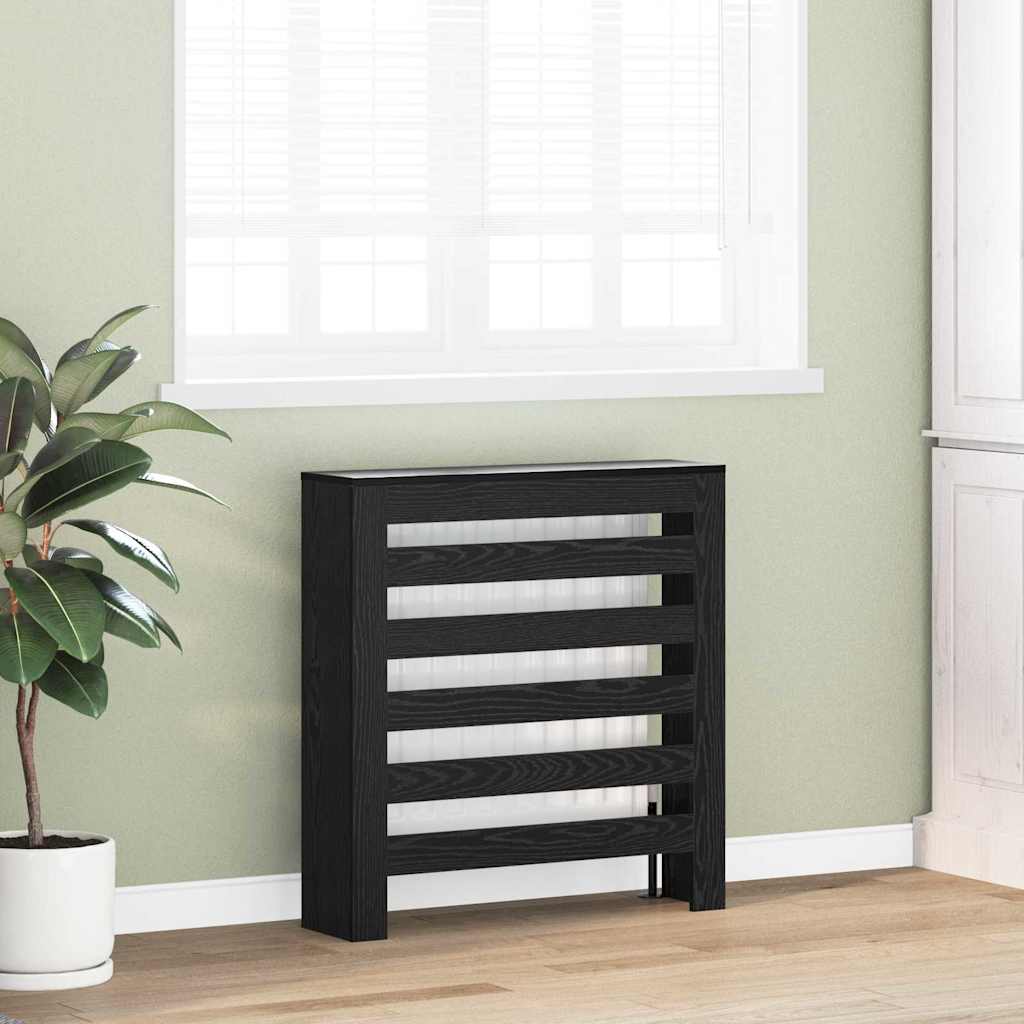 vidaXL Καπάκι Καλοριφέρ Μαύρη Οξυά 78 x 20 x 82 cm Επεξεργασμένο ξύλο