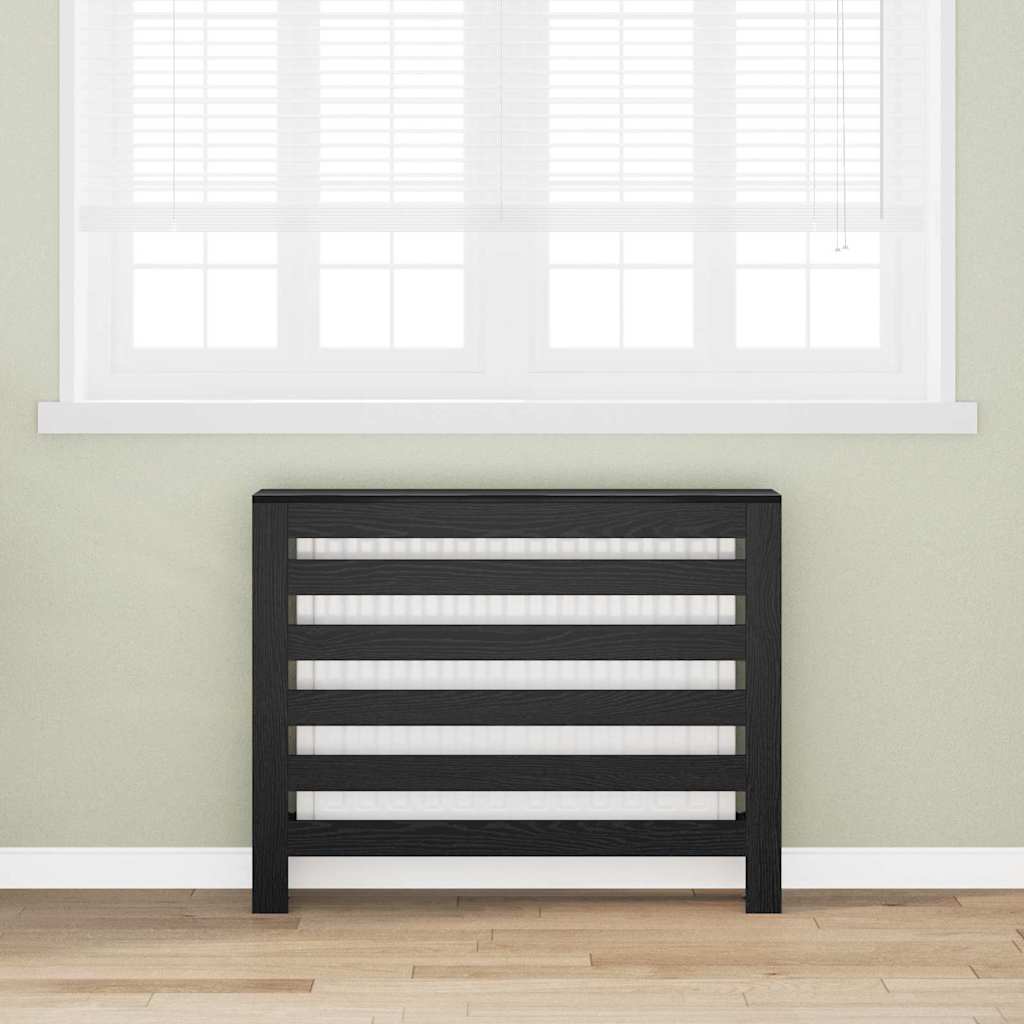 vidaXL Καπάκι Καλοριφέρ Μαύρη Οξυά 104 x 20 x 82 cm Επεξεργασμένο ξύλο