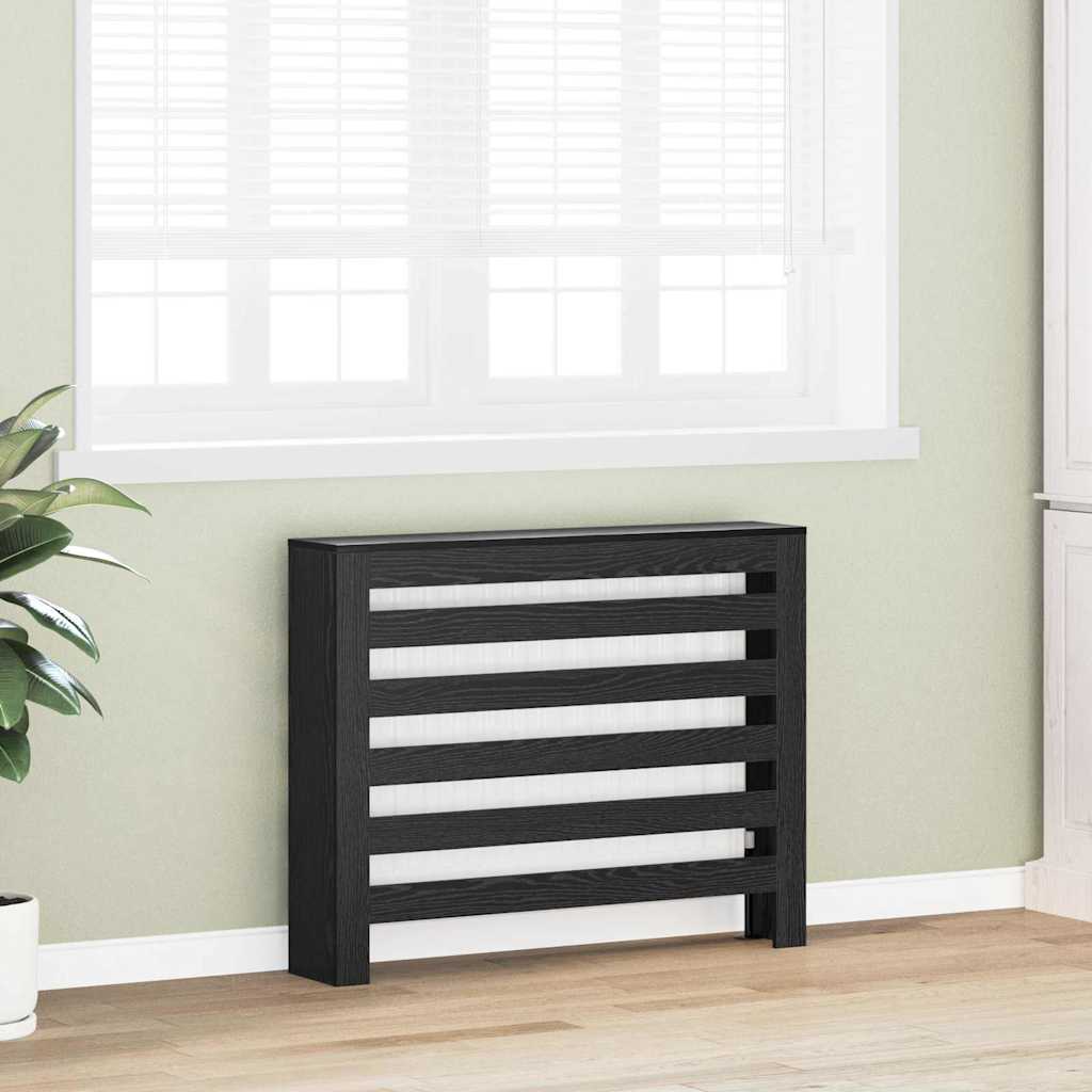 vidaXL Καπάκι Καλοριφέρ Μαύρη Οξυά 104 x 20 x 82 cm Επεξεργασμένο ξύλο