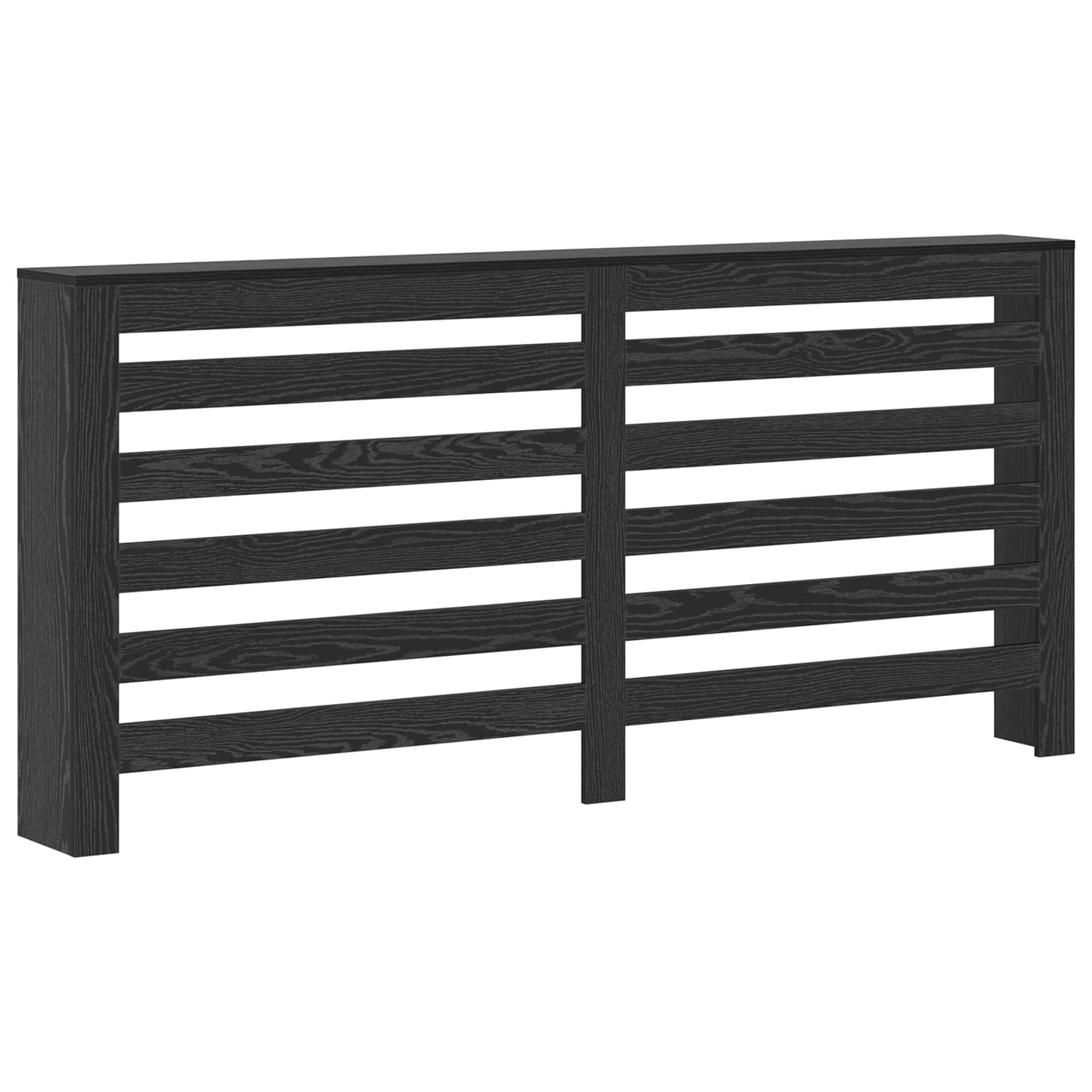 vidaXL Καπάκι Καλοριφέρ Μαύρη Οξυά 175 x 20 x 82 cm Επεξεργασμένο ξύλο