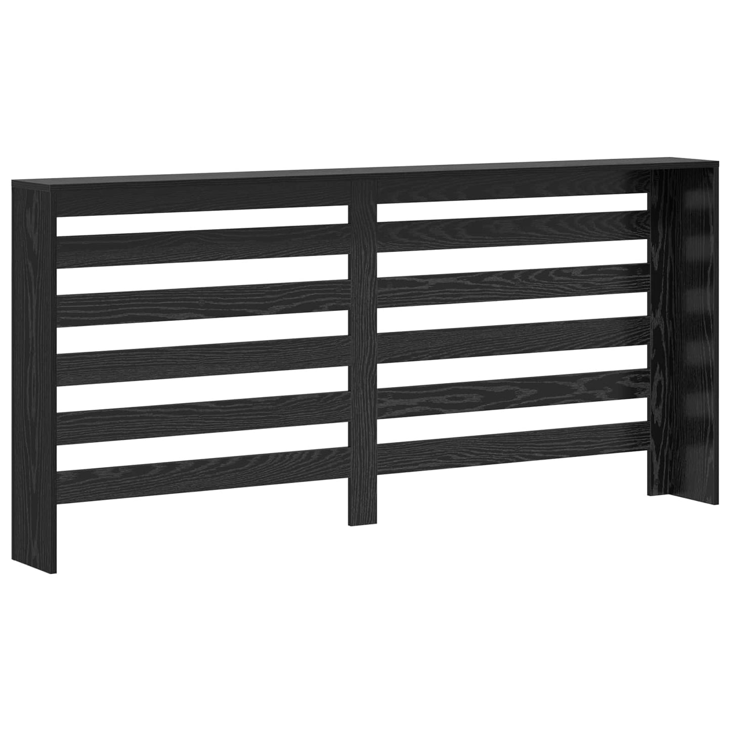 vidaXL Καπάκι Καλοριφέρ Μαύρη Οξυά 175 x 20 x 82 cm Επεξεργασμένο ξύλο