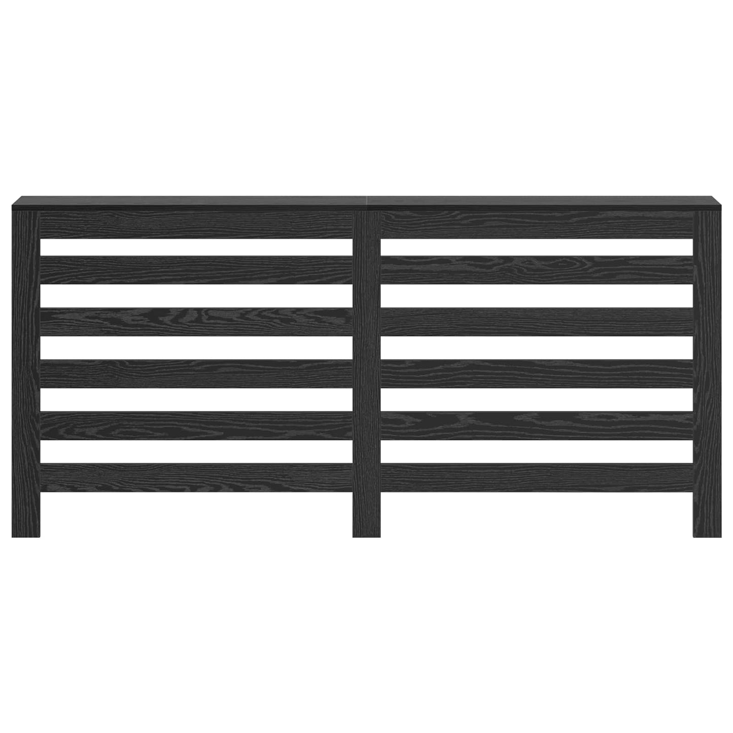 vidaXL Καπάκι Καλοριφέρ Μαύρη Οξυά 175 x 20 x 82 cm Επεξεργασμένο ξύλο