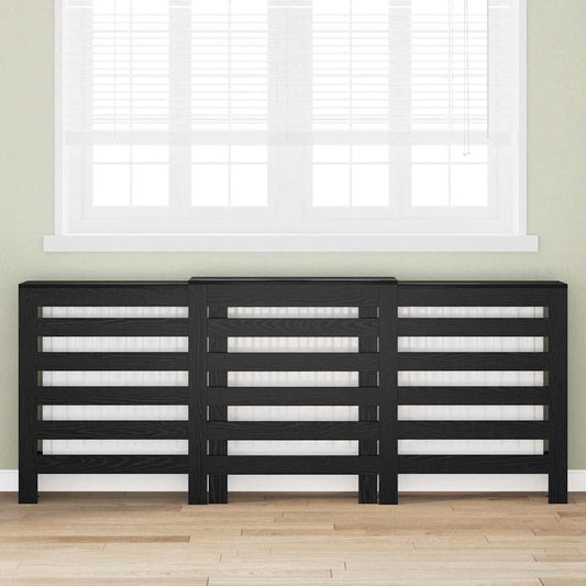 vidaXL Καπάκι Καλοριφέρ Μαύρη Οξυά 205 x 21,5 x 83,5 cm