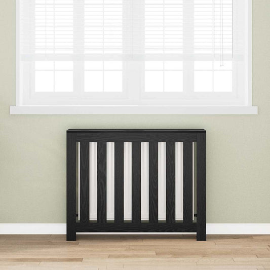 vidaXL Καπάκι Καλοριφέρ Μαύρη Οξυά 104 x 20 x 82 cm Επεξεργασμένο ξύλο