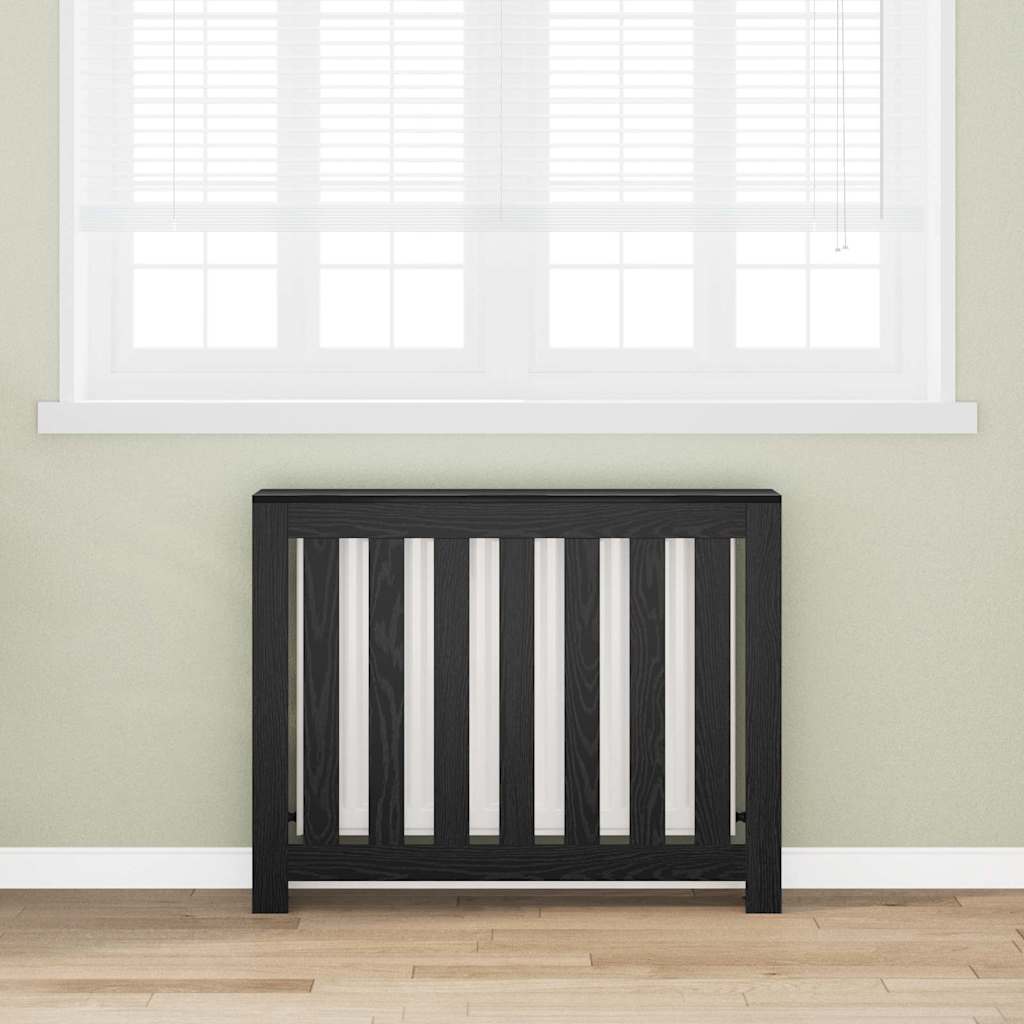 vidaXL Καπάκι Καλοριφέρ Μαύρη Οξυά 104 x 20 x 82 cm Επεξεργασμένο ξύλο