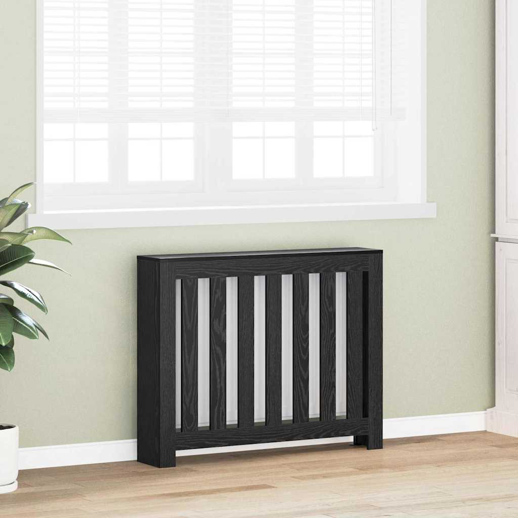 vidaXL Καπάκι Καλοριφέρ Μαύρη Οξυά 104 x 20 x 82 cm Επεξεργασμένο ξύλο