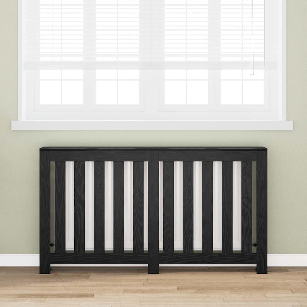 vidaXL Καπάκι Καλοριφέρ Μαύρη Οξυά 149 x 20 x 82 cm Επεξεργασμένο ξύλο