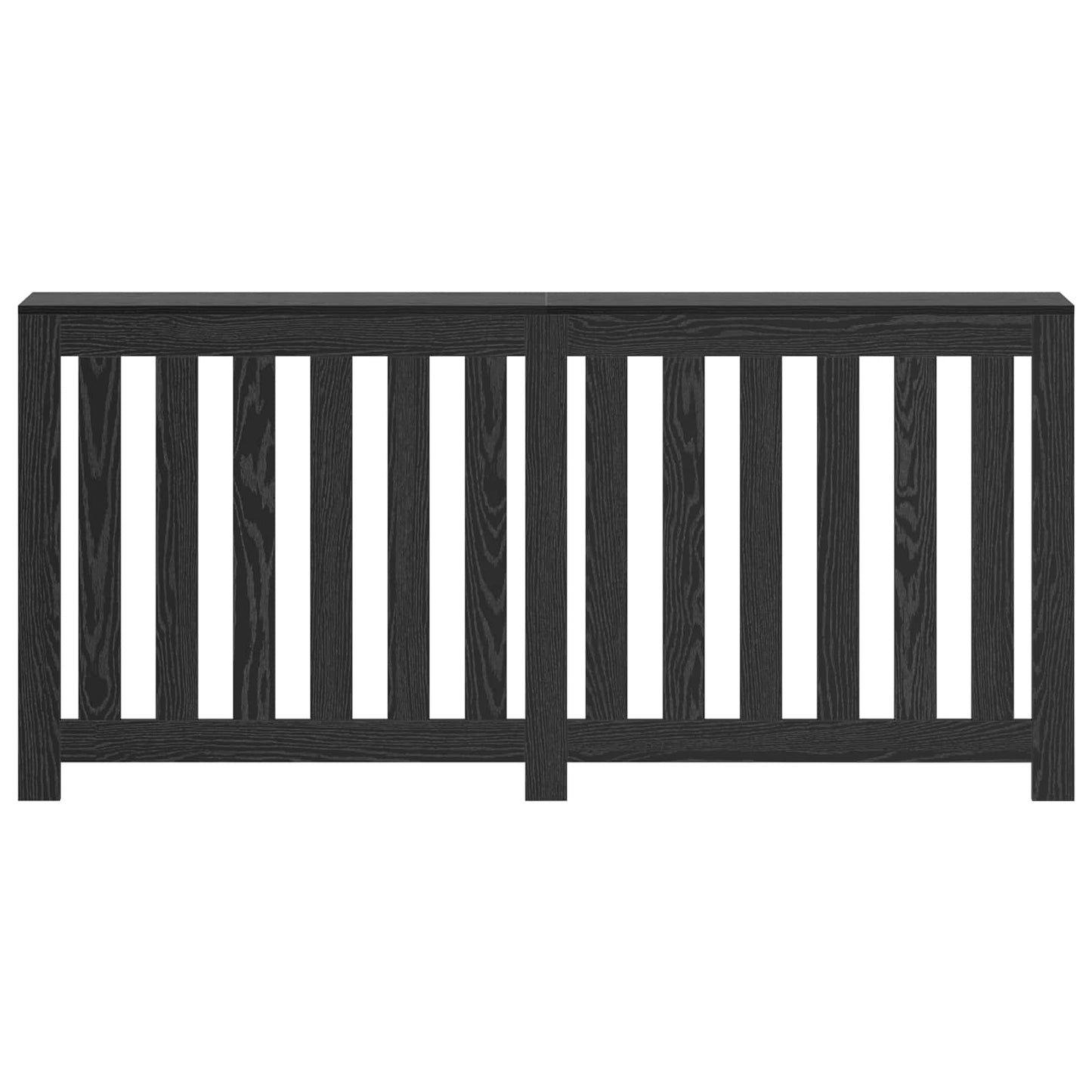 vidaXL Καπάκι Καλοριφέρ Μαύρη Οξυά 175 x 20 x 82 cm Επεξεργασμένο ξύλο