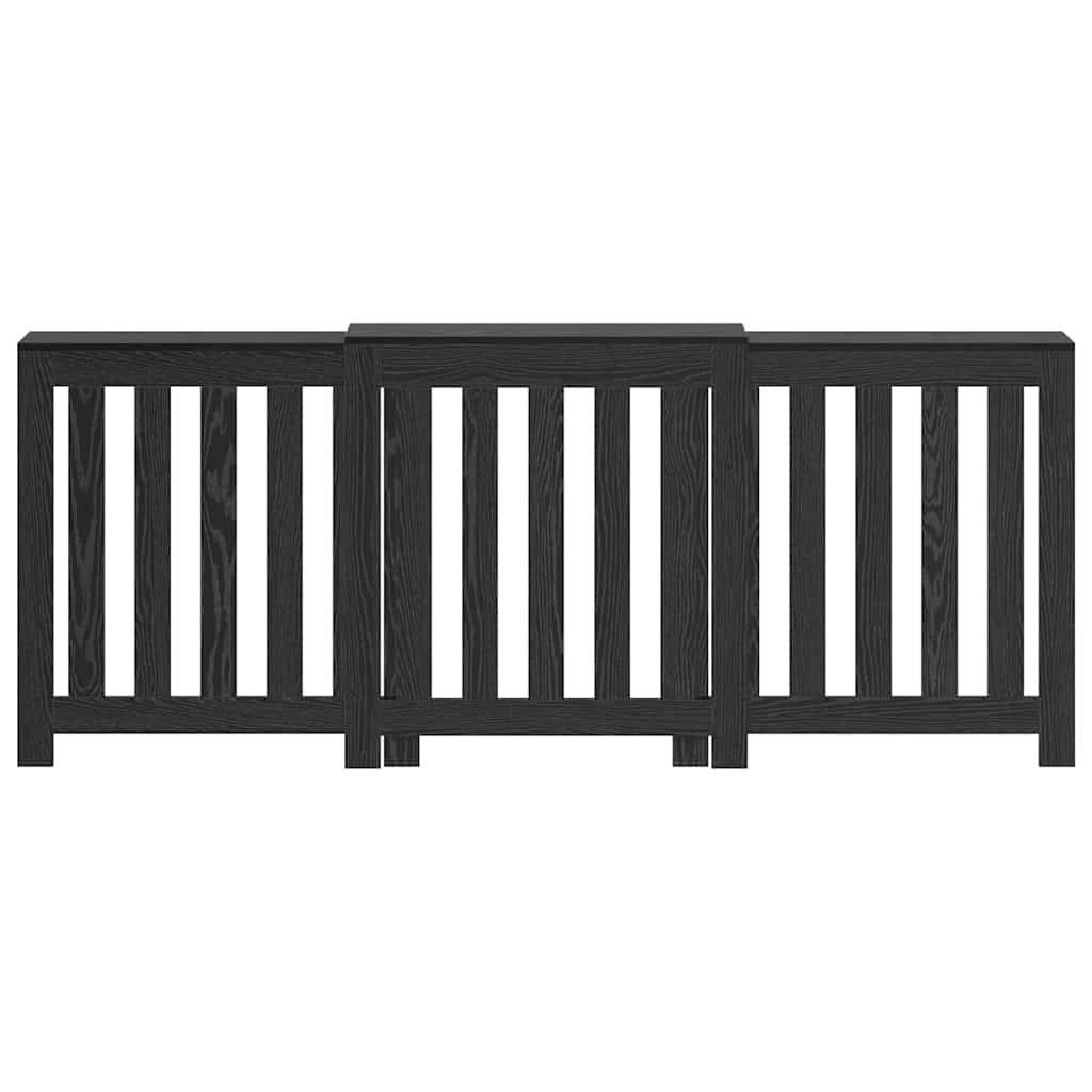 vidaXL Καπάκι Καλοριφέρ Μαύρη Οξυά 205 x 21,5 x 83,5 cm