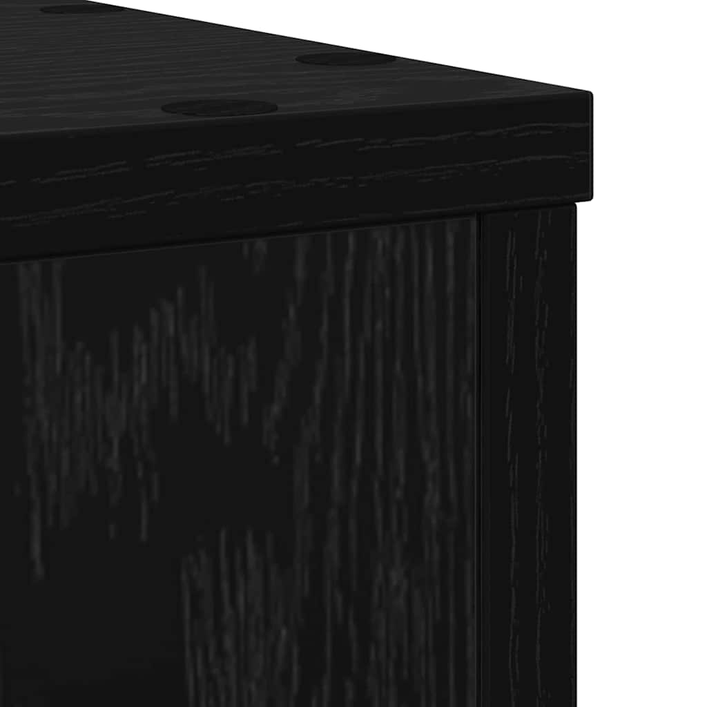 vidaXL Βάση φυτών 2 pcs Μαύρη δρυς 20 x 20 x 30 cm Επεξεργασμένο ξύλο