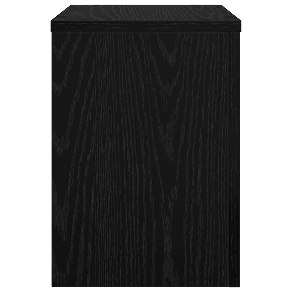 vidaXL Βάση φυτών 2 pcs Μαύρη δρυς 25 x 25 x 35 cm Επεξεργασμένο ξύλο