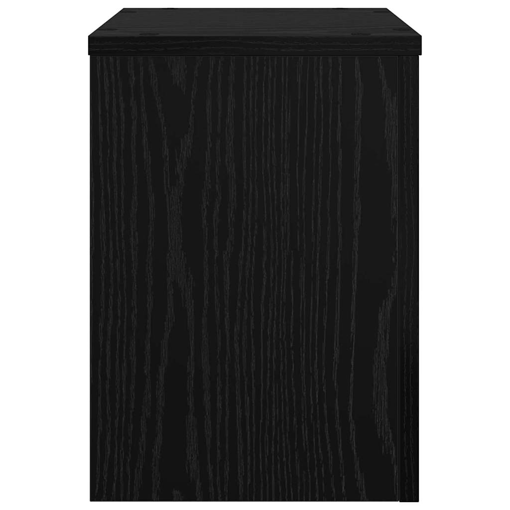 vidaXL Βάση φυτών 2 pcs Μαύρη δρυς 25 x 25 x 35 cm Επεξεργασμένο ξύλο