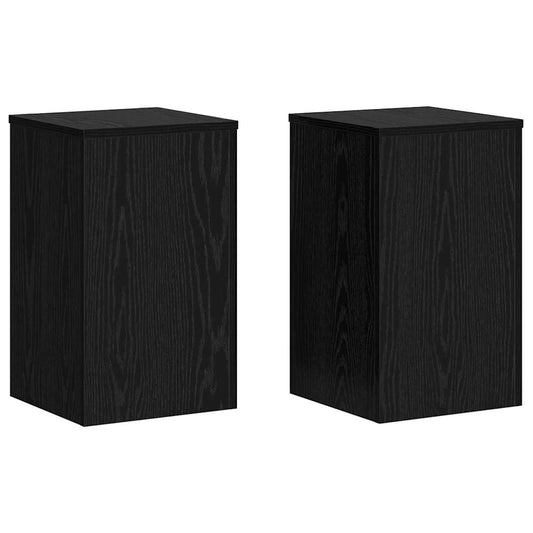 vidaXL Βάση φυτών 2 pcs Μαύρη δρυς 30 x 30 x 50 cm Επεξεργασμένο ξύλο