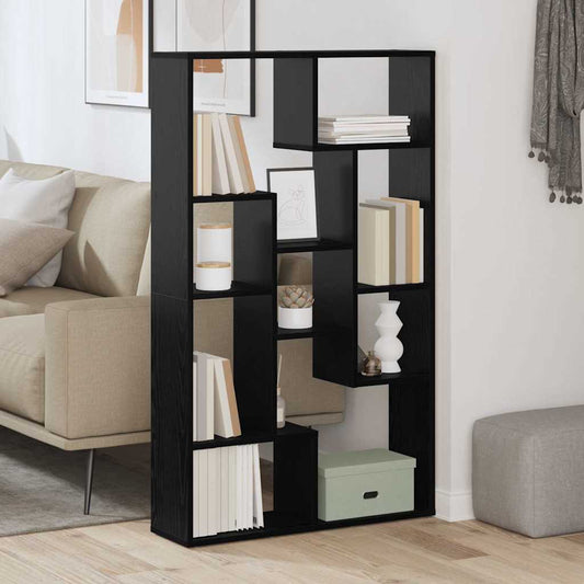 vidaXL Βιβλιοθήκη Μαύρη Οξυά 72 x 20 x 102,5 εκ Επεξεργασμένο ξύλο