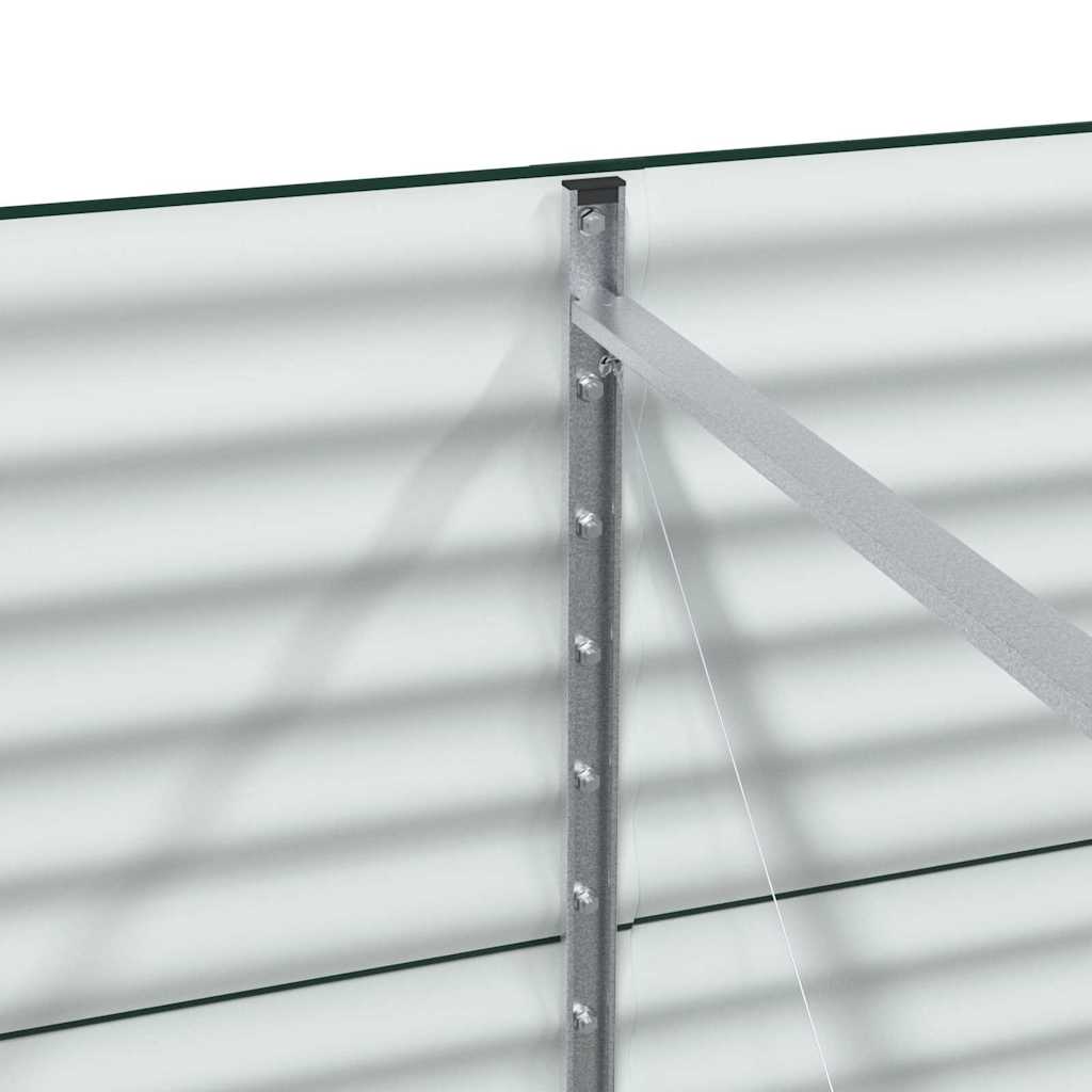 vidaXL Υπερυψωμένη Ζαρντινιέρα Πράσινο 240 x 80 x 81 cm Ατσάλι