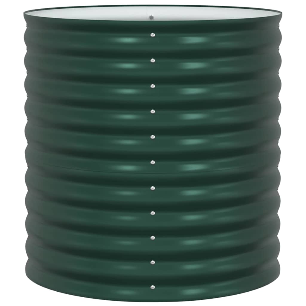 vidaXL Υπερυψωμένη Ζαρντινιέρα Πράσινο 80 x 80 x 81 cm Ατσάλι