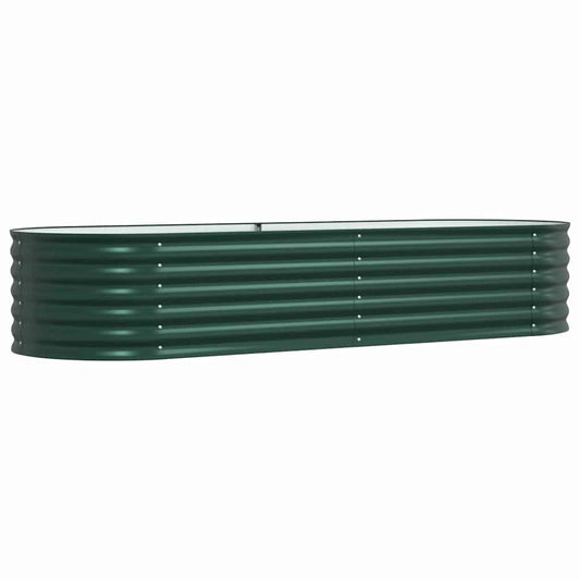 vidaXL Υπερυψωμένη Ζαρντινιέρα Πράσινο 240 x 80 x 44 cm Ατσάλι