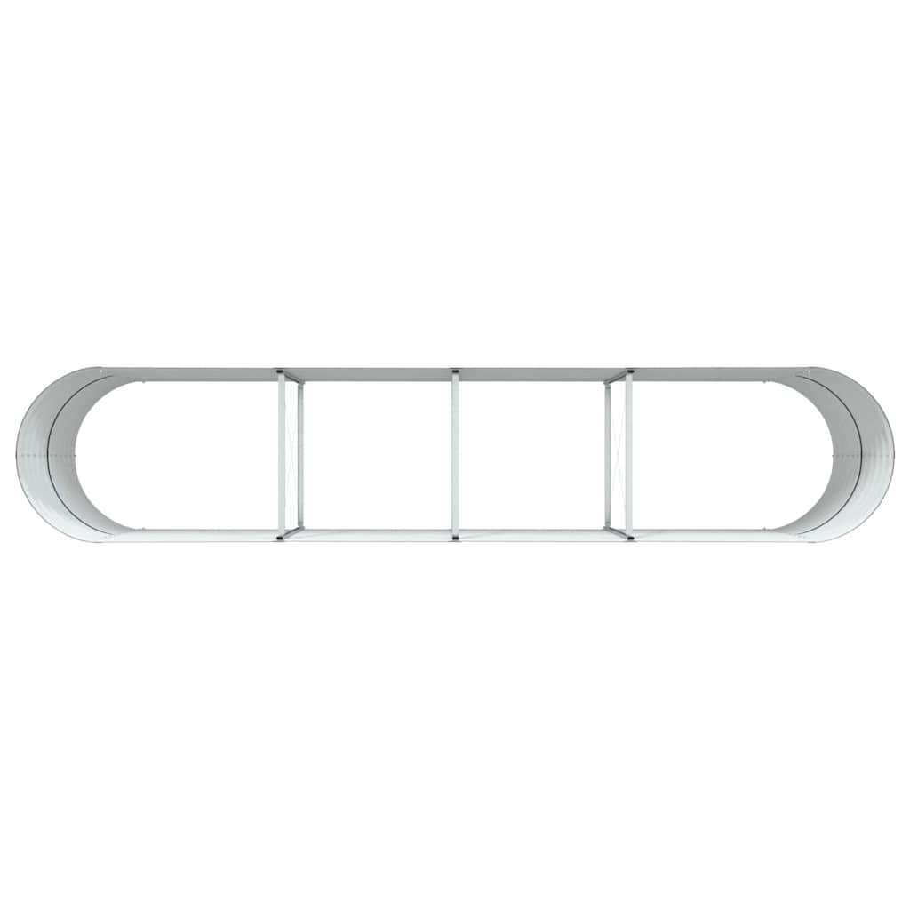 vidaXL Υπερυψωμένη Ζαρντινιέρα Καφέ 400 x 80 x 81 cm Ατσάλι